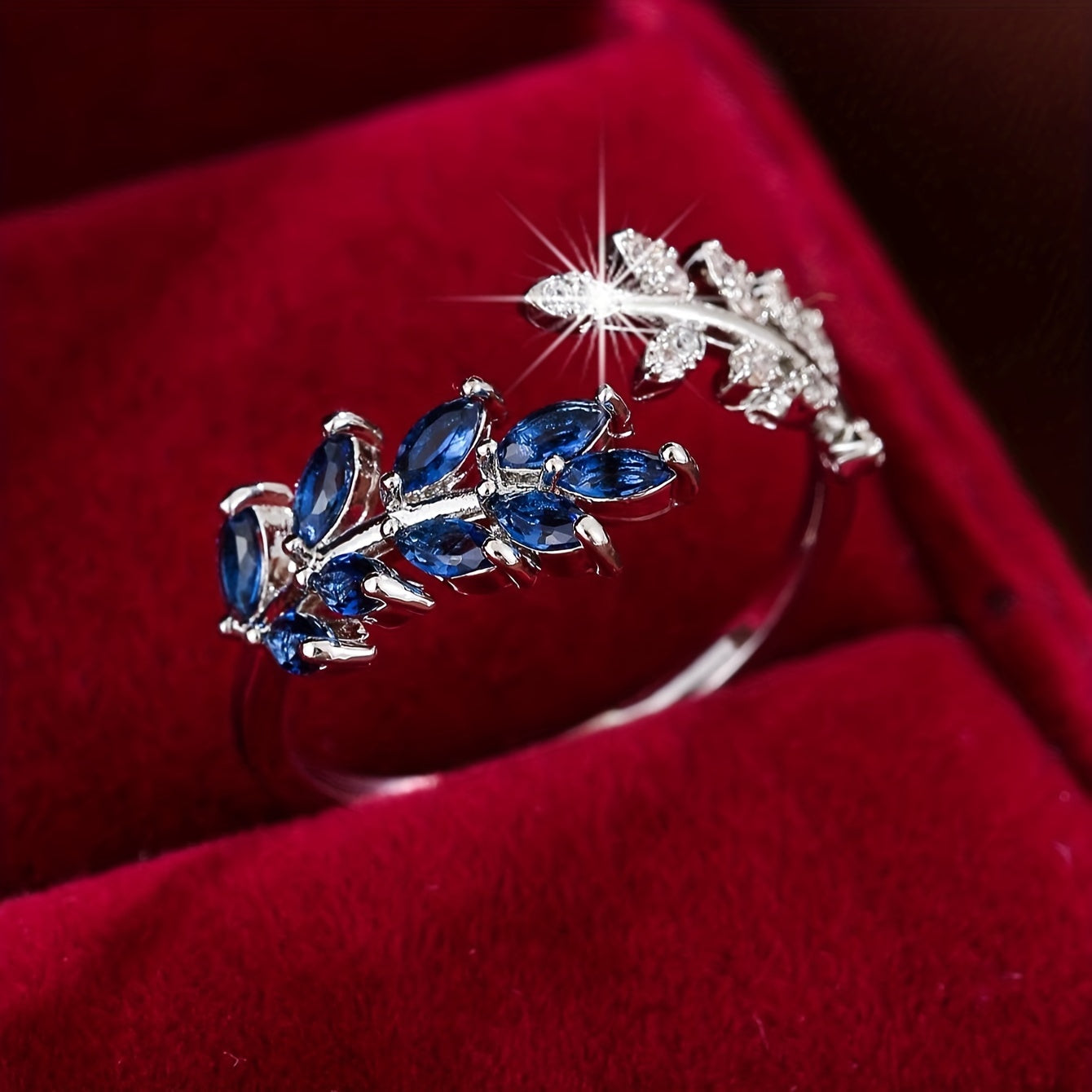 Bague élégante marquise en cuivre plaqué or avec zircon synthétique AB Market