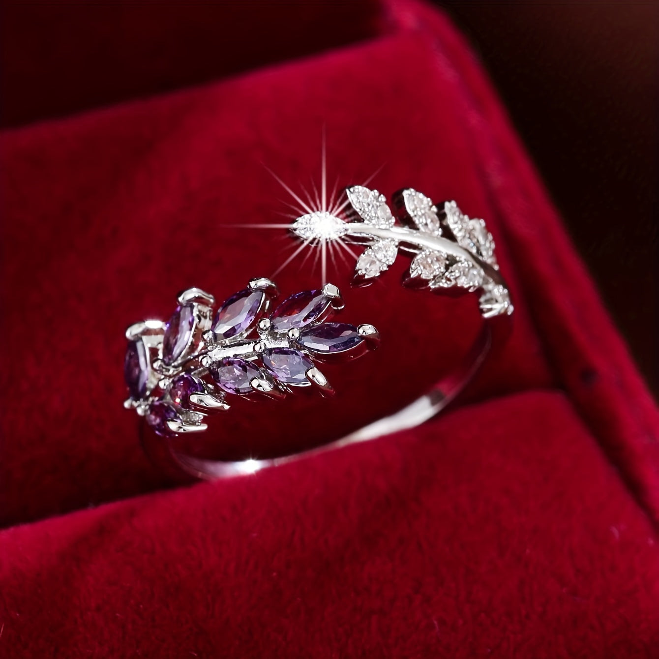 Bague élégante marquise en cuivre plaqué or avec zircon synthétique AB Market