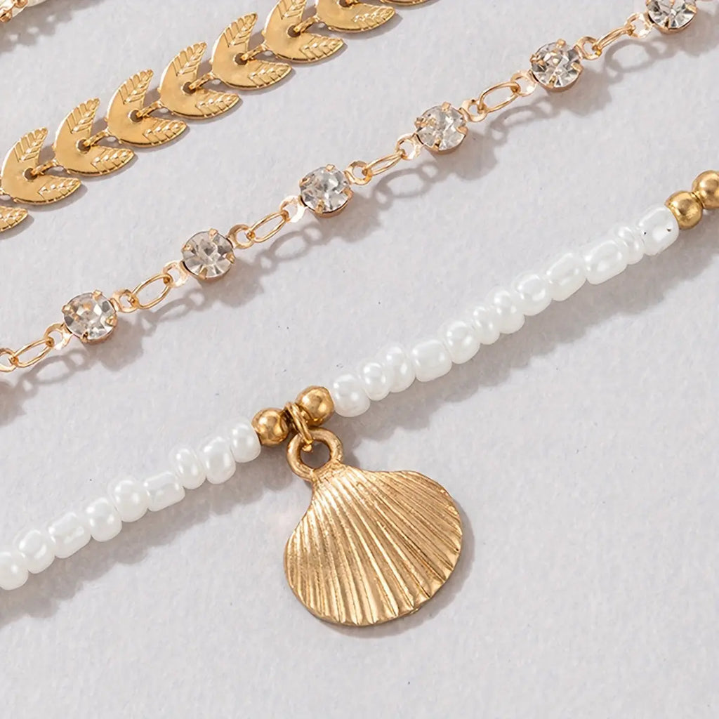 Ensemble 4 Bracelets Plage et Vacances – Coquillage et Corde AB Market